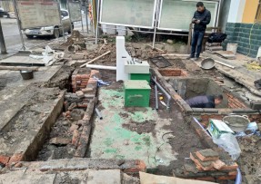 重庆某小区采购地埋式一体化生活污水处理设备现场施工案例